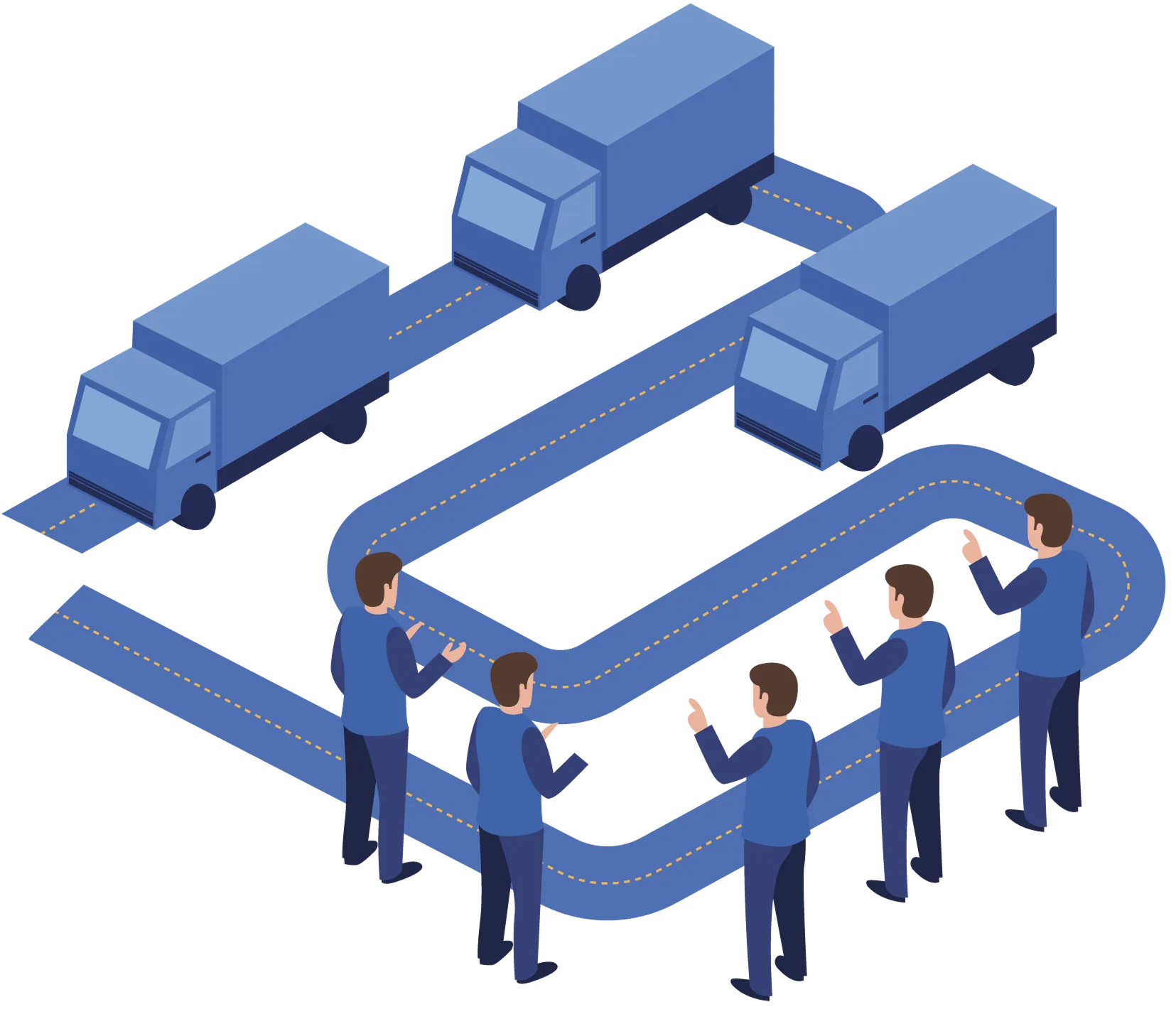 Illustration analyse de camions
