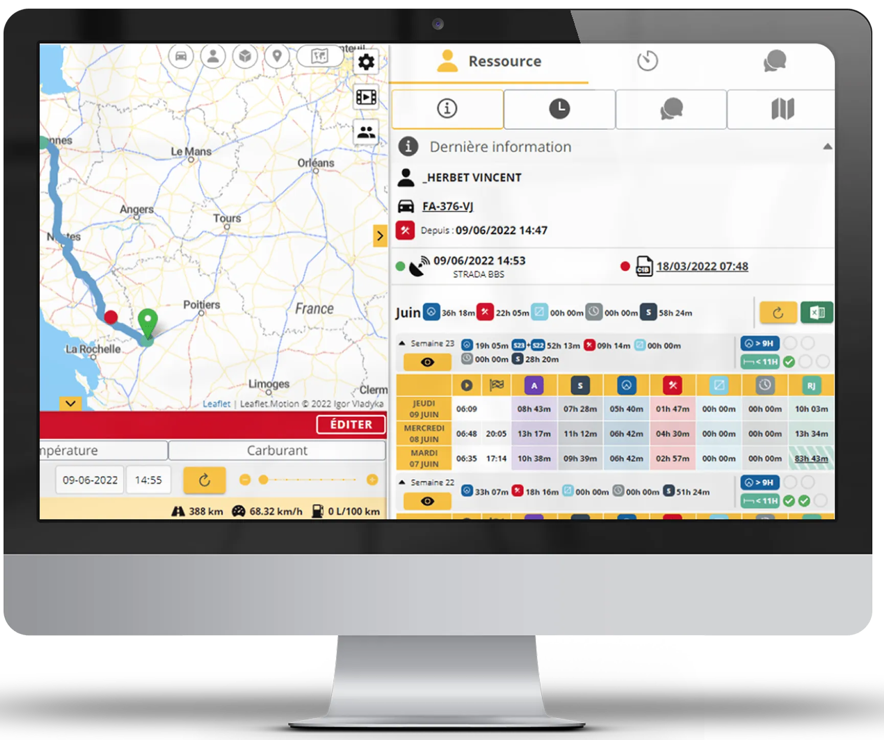 Illustration d'un écran d'ordinateur avec une carte