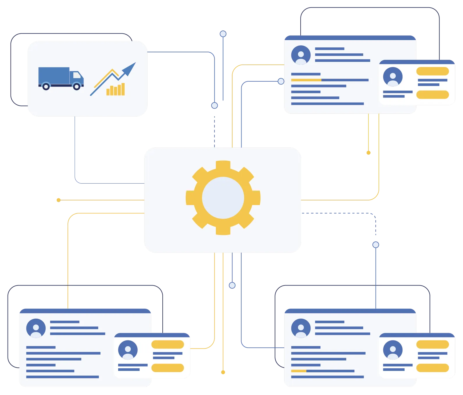 Illustration futuriste de réglages